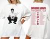Bruno Mars The Romantic Tour Inspired Print Short Sleeve Cotton T-shirt 2026 Retro Pop Concert Men Women Tee Music Fan Gift