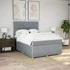 VidaXL Sommier à lattes de lit avec matelas Gris clair 140x190cm Tissu 3292051