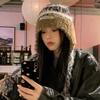 Maillard wool hat for women with small faces, winter braids, thickened warm ear protection and cold protection, versatile plush knitted hat