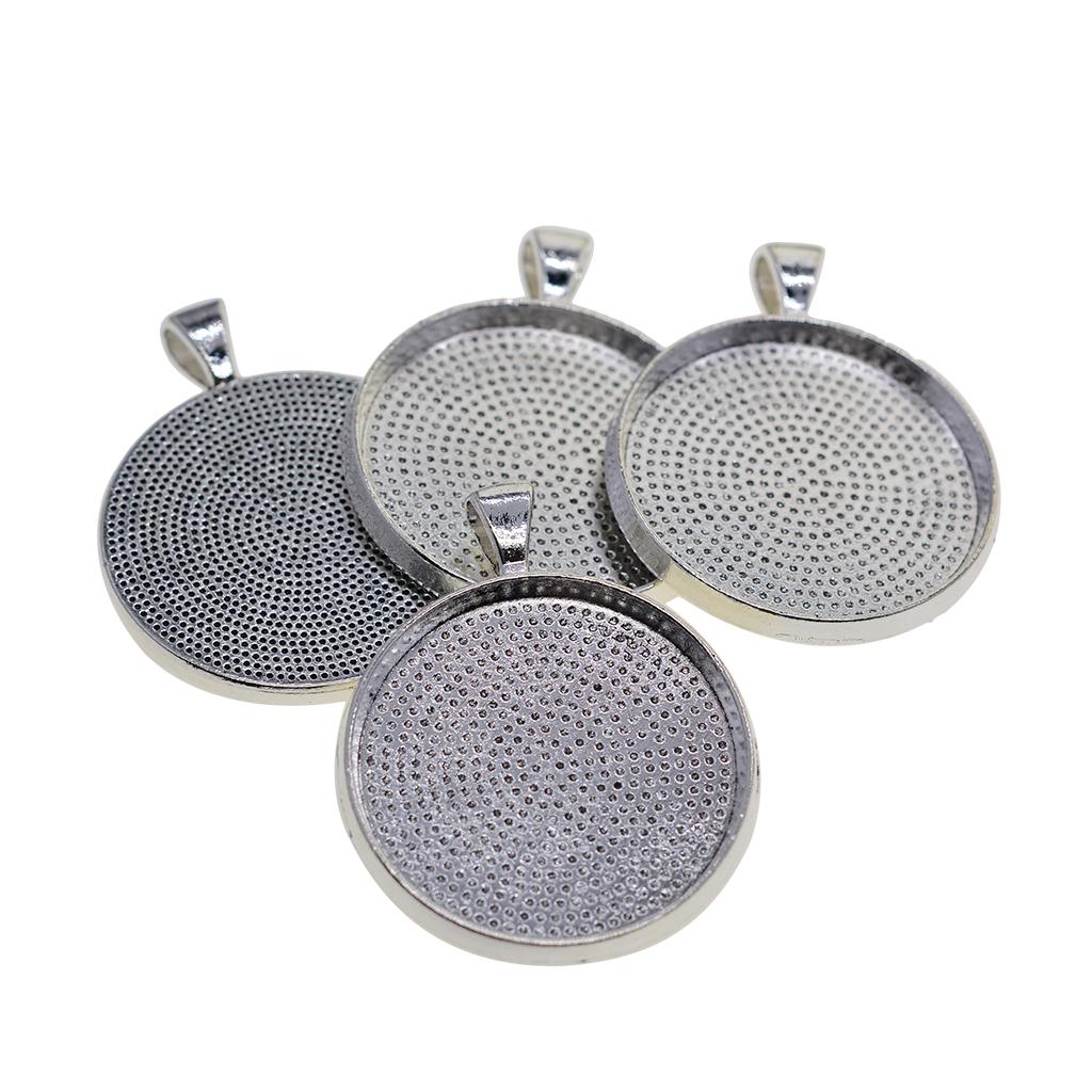 50x Stainless Steel Pendants Jewelry DIY Round Cabochon Blank Bezel Base Tray 50x Stainless Steel Pendants Jewelry DIY Round Cabochon Blank Bezel Base Tray