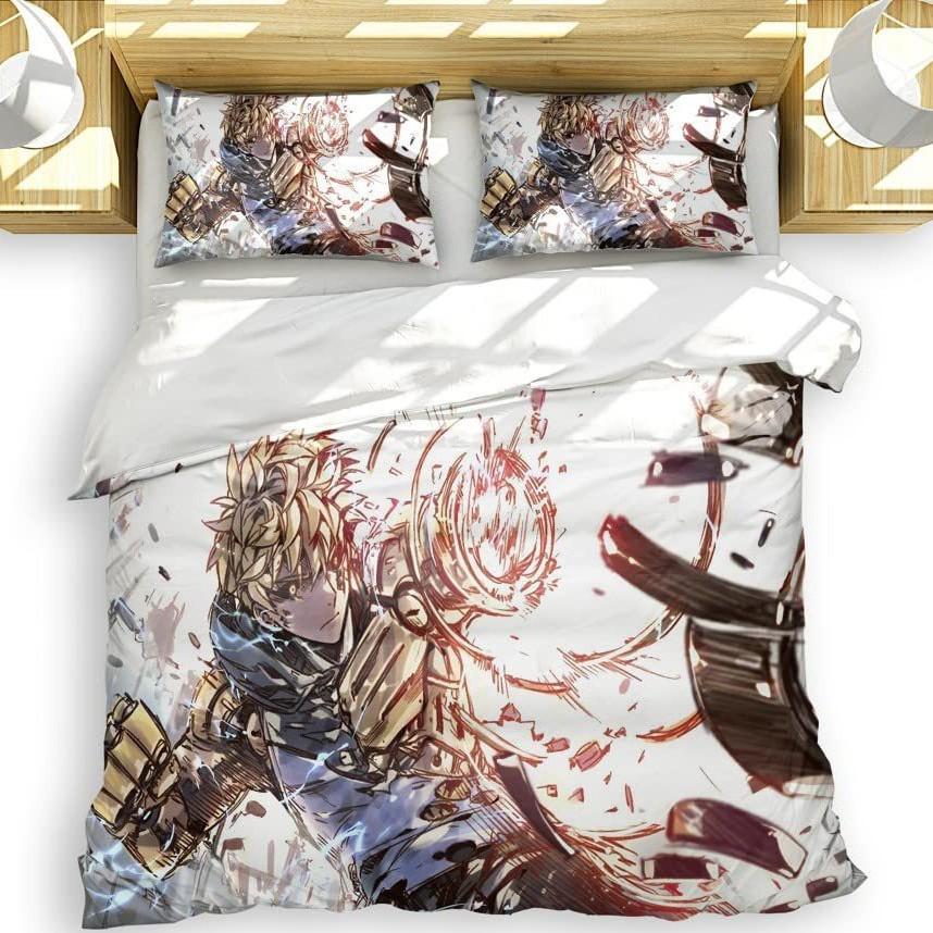 Anime One Punch Superman Bedding Three-Piece Quilt Cover