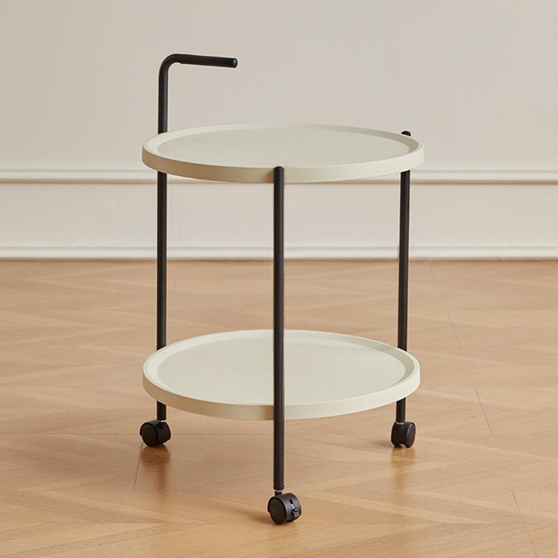 1 Movable Round Storage Table, Stable Bearing, Smooth Silent Wheel, Smooth Push And Pull, Can Be Used For Vase, Books, Aroma, De