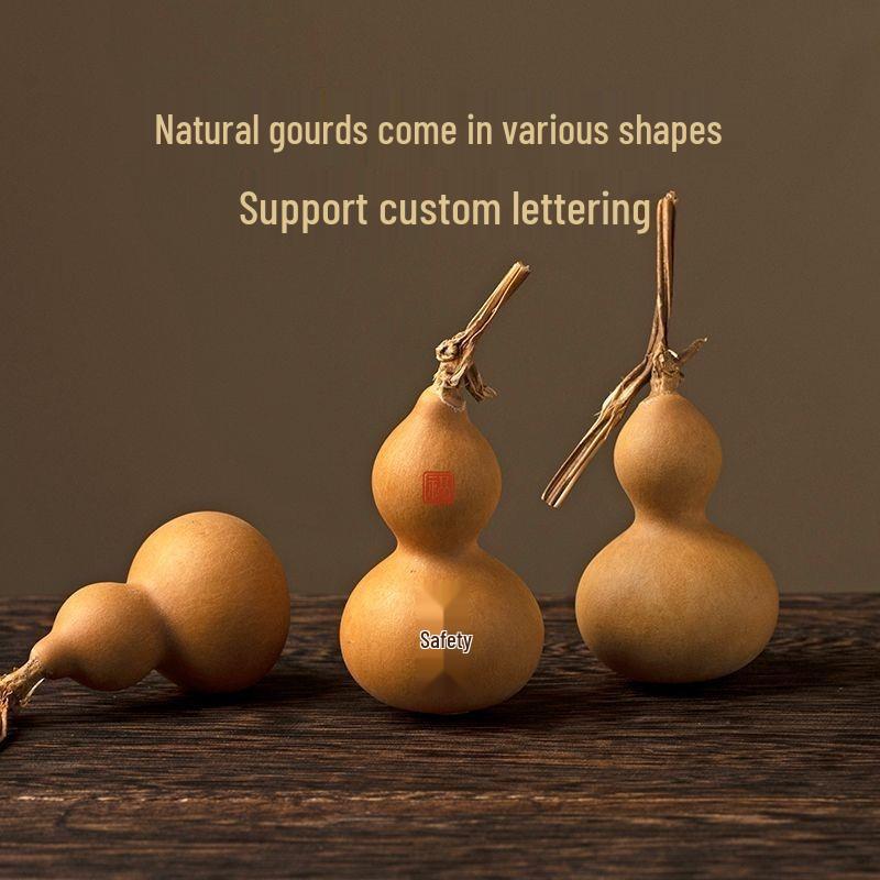 Natural Gourd Handheld Pendant – Star & Moon Bodhi Wenwan Gift