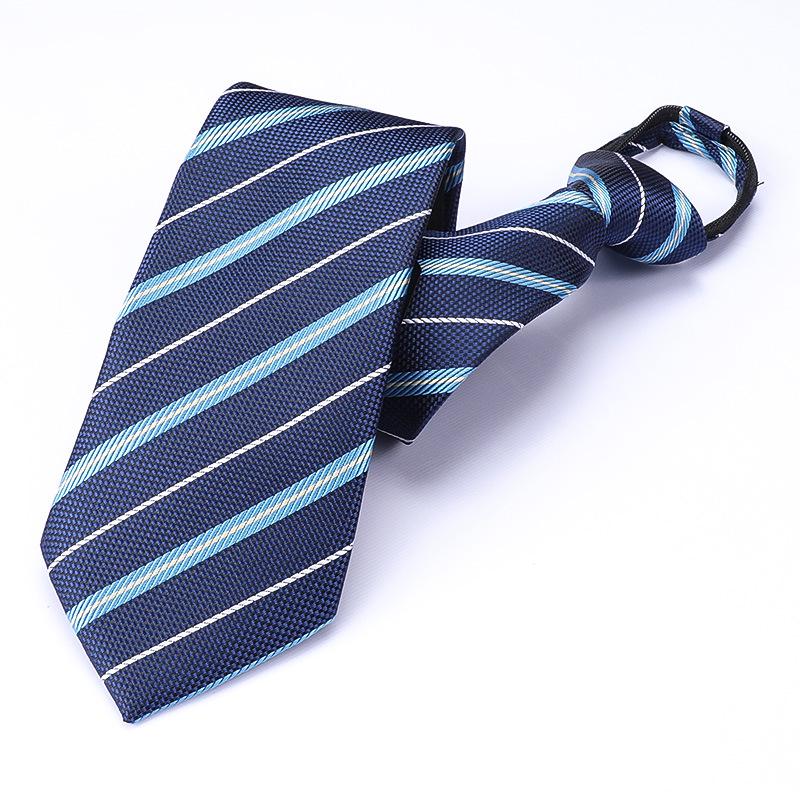 Men's Korean Style Zipper Striped No-Tie Professional Wedding Tie