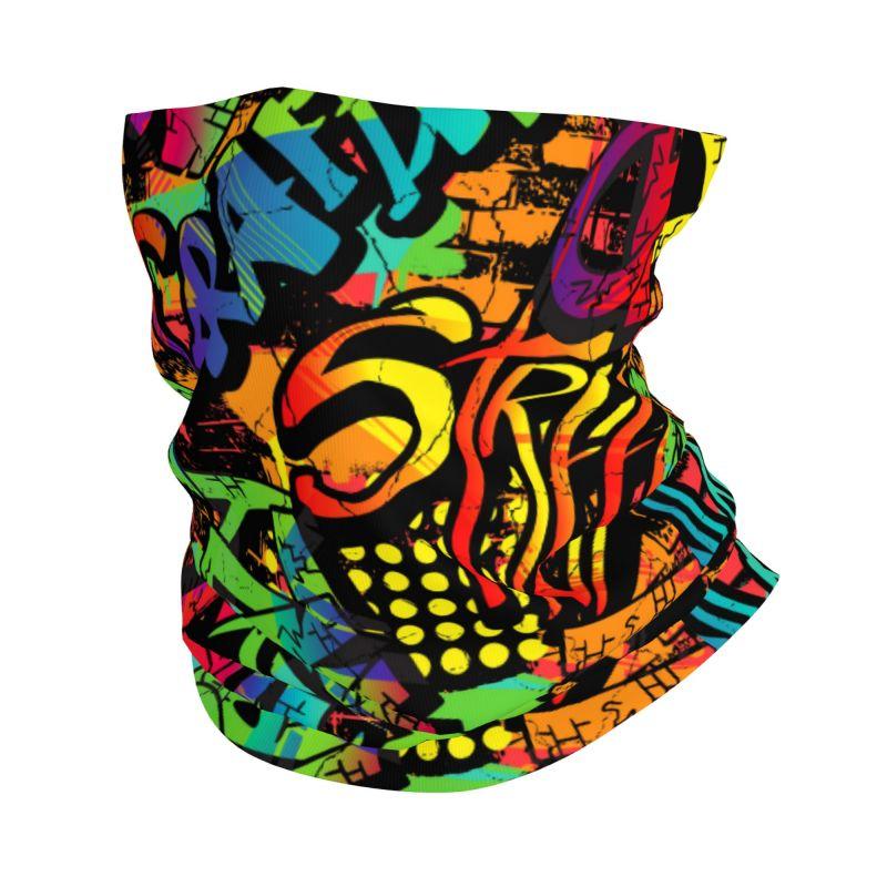 Neon Graffiti Kunst Druck Bandana Nackenwärmer Unisex Wandern Camping Reiten Schlauchmaske Schal Motorrad Gamasche Gesichtsbedeckung Stirnband