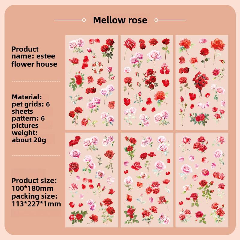 

Набор наклеек Yuezhen Retro Flower Plant - Декор для детской тетради