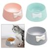 Cat Bowl Feeding Dishes Stable Novelty Anti Slip, Bow Tie Decorated, Pet Feeder Water Cats for