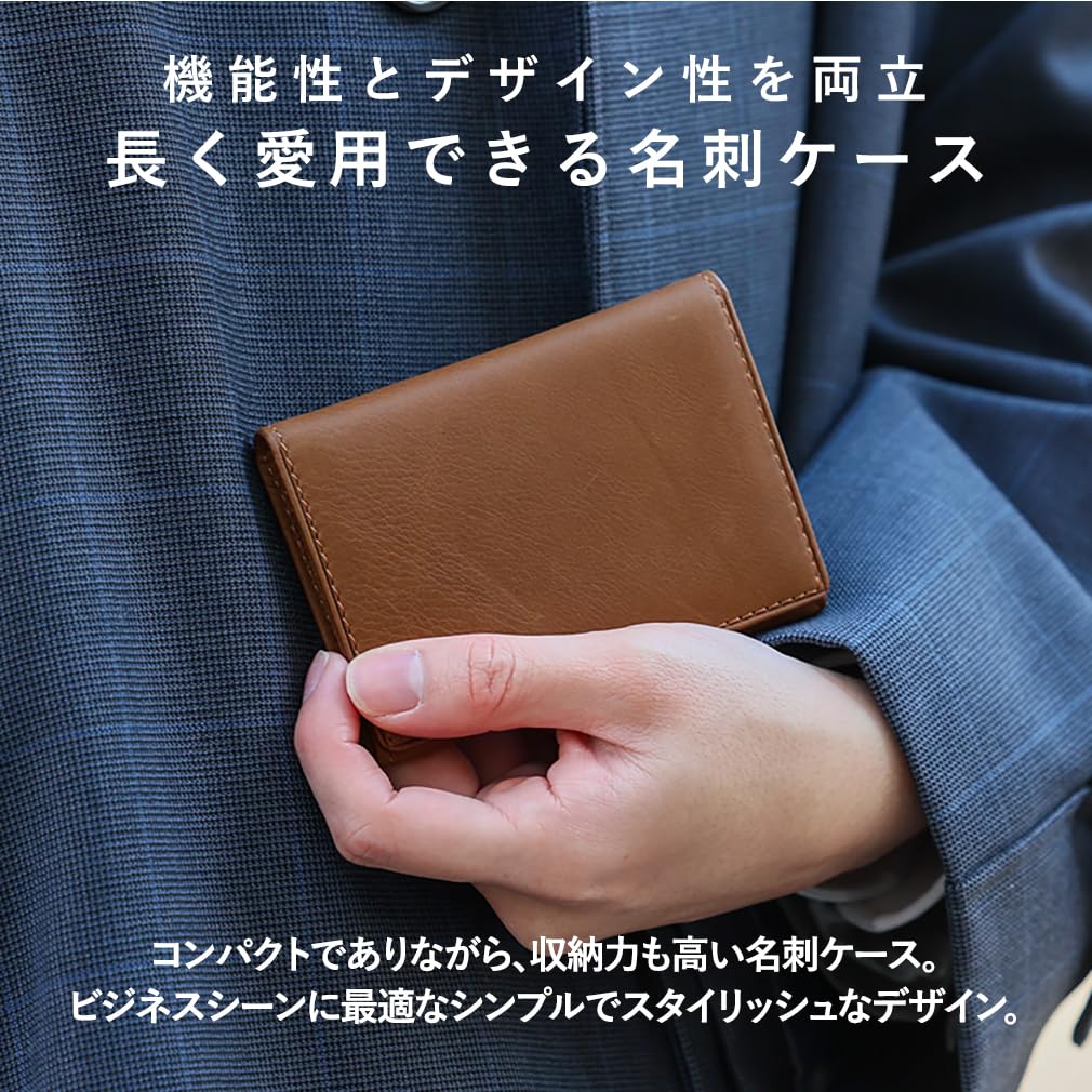 Vita Felice Cowhide Business Card Case [VITAFELICE] Men's Nsz-30287n (Brown)