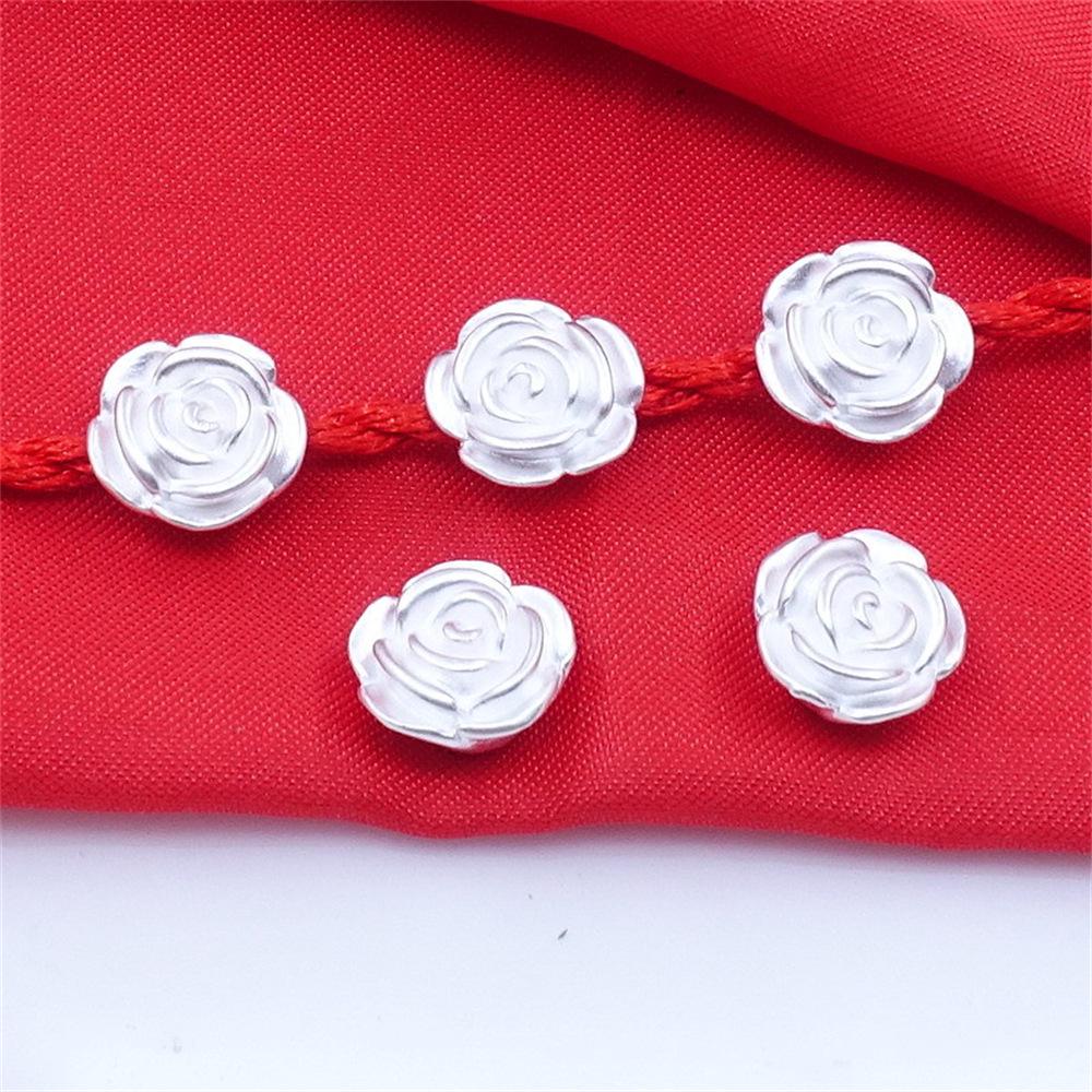 

Sterling Silver 999 Three-Dimensional Rose Bracelet: Women s Exquisite DIY Accessory Sterling Silver 999