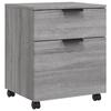 VidaXL Classeur mobile avec roues Sonoma gris 45x38x54 cm Bois 817136