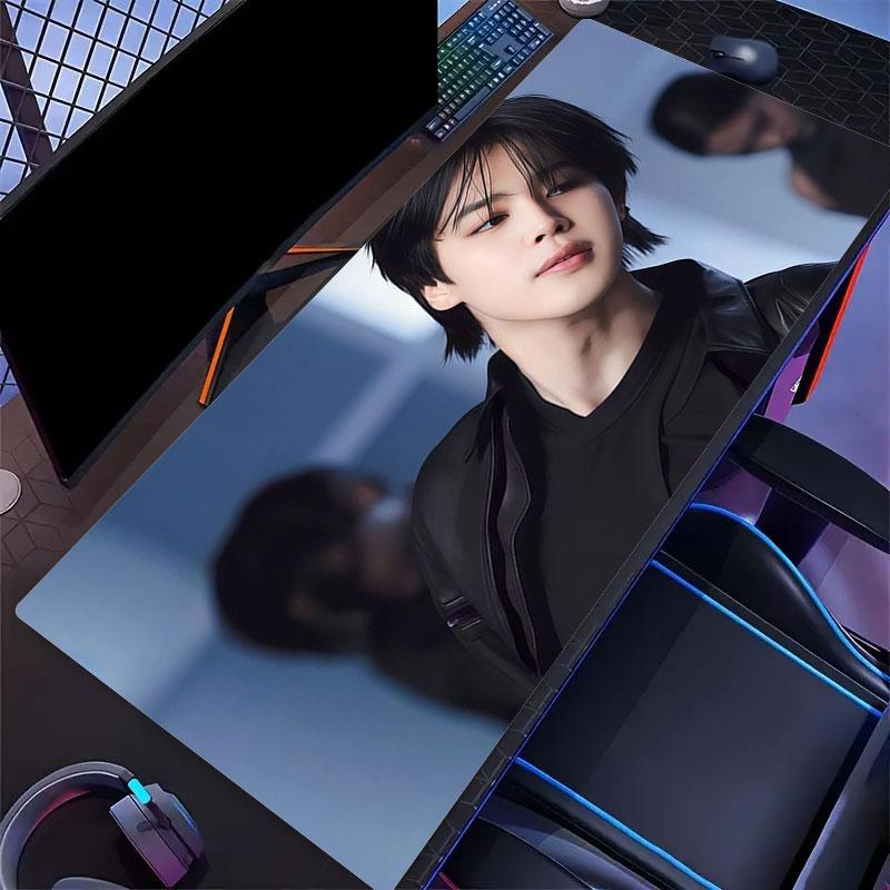 Jimin Mouse Pad, Large Gaming Desk Mat, Non-slip XXL Mousepad for Laptop & Tablet, Mini PC Playmat with Stitched Edges