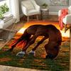 1Pc Horse Sunset Rug, Office Carpet Indoor Outdoor Doormat, Non-Slip Soft, Living Room, Christmas Halloween Gift. M928349