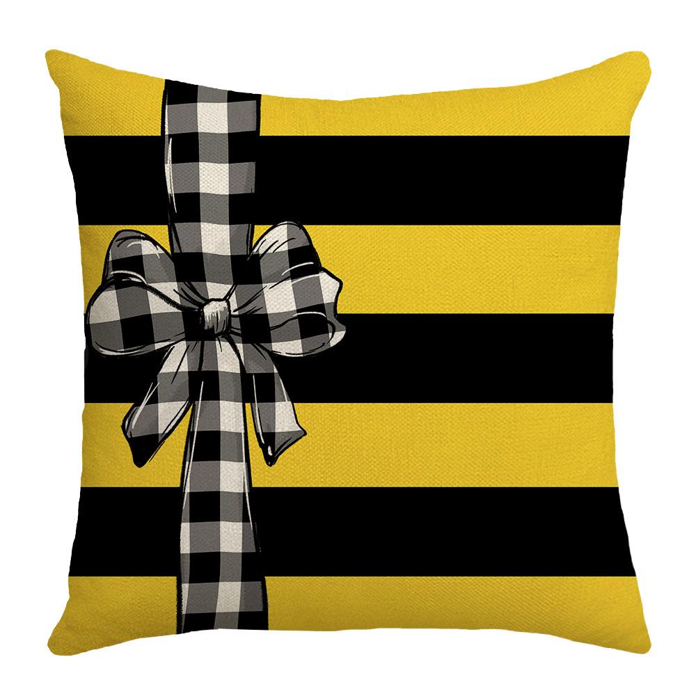 Bee Day Pillow Cartoon Spring and Summer Sofa Pillow Living Room Decoration Sunflower New Printed Pillow Cover