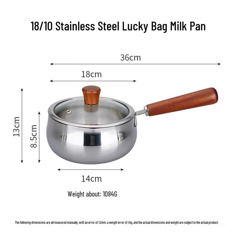 Zhishi 18CM 316 Seven-Layer Stainless Steel Milk Pot
