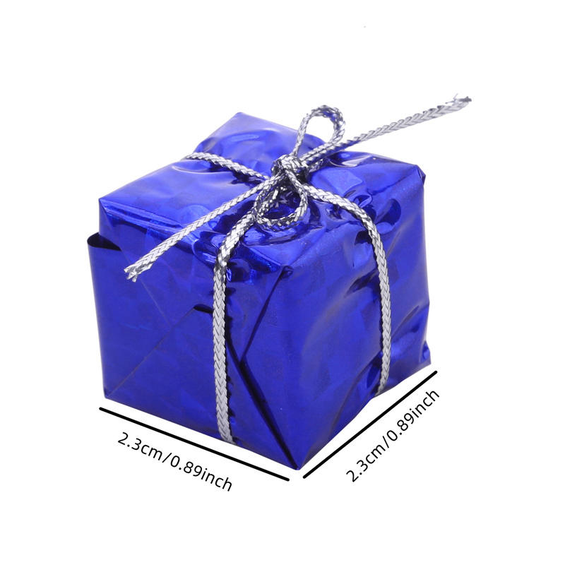 12 Stück Weihnachten Mini Ornamente Schaum Geschenkboxen Weihnachtsbaum Hängeanhänger Neujahrsgeschenke Für Weihnachtsfeier Dekorationen Zubehör