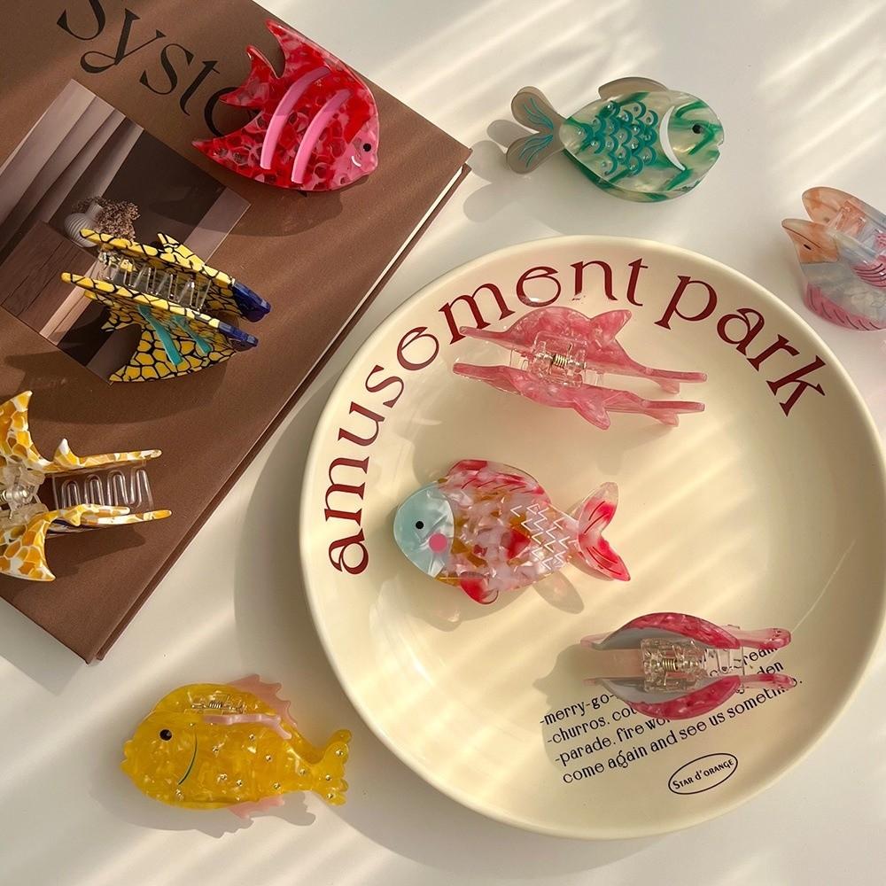 Cute Fish Collection Hair Clips Colorful Hair Accessories Trendy Hair Claw  for Women
