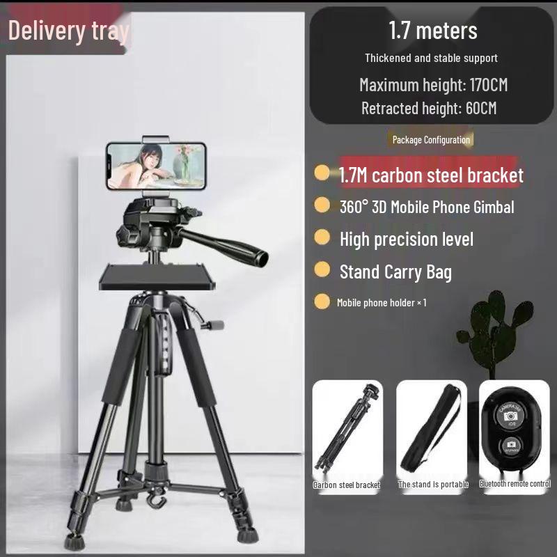 Universal SLR Camera & Phone Tripod with Stabilizer for Photography & Streaming
