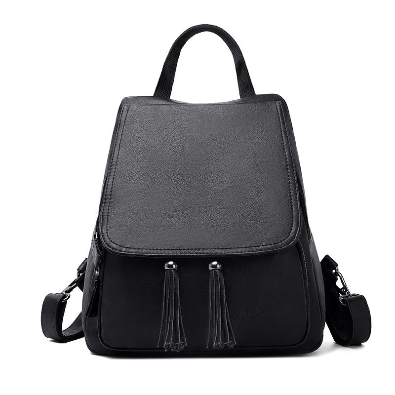 

Женская корейская версия Сплошной цвет Дорожная сумка Большая емкость Рюкзак Женщины