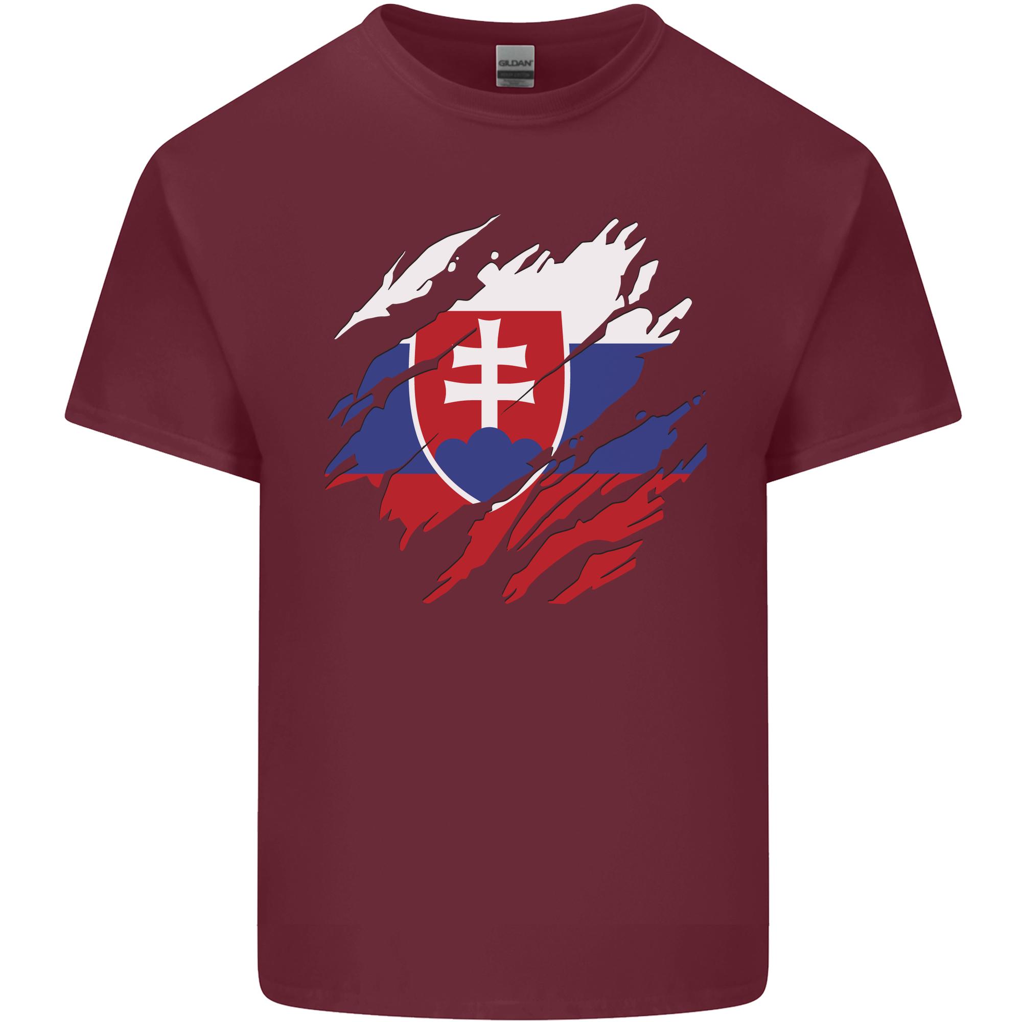 Torn Slovakia Flag Slovakia Day Football Unisexs Light Cotton Tshirt S