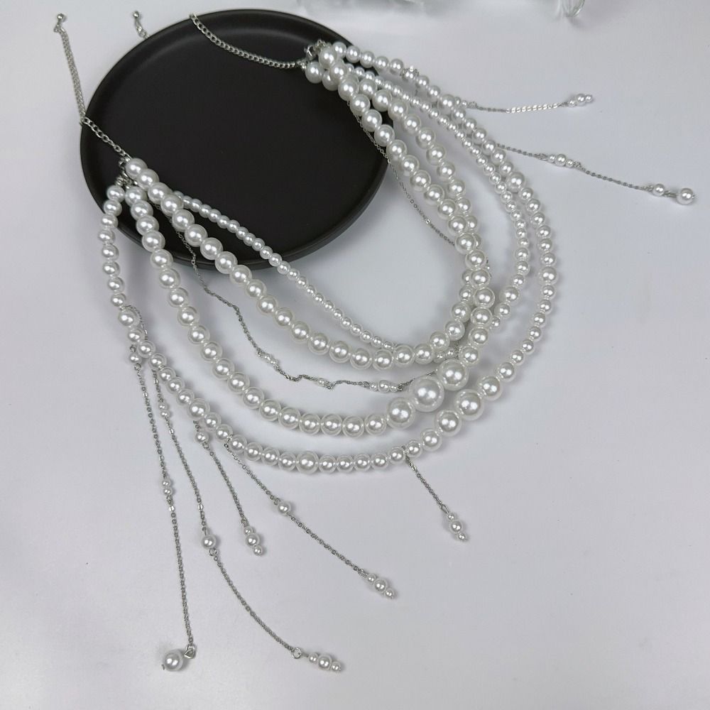 Elegant Y2k Waistband Korean Style Belly Chain Fashion Multilayer Pearl Waist Chain  Lady