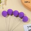 10 Stück Ballon Tortenaufsätze Bunte Ball Tortenspieße Wiederverwendbare Runde Ton-Ballons Cupcake Toppers für Hochzeit Jubiläum Geburtstag