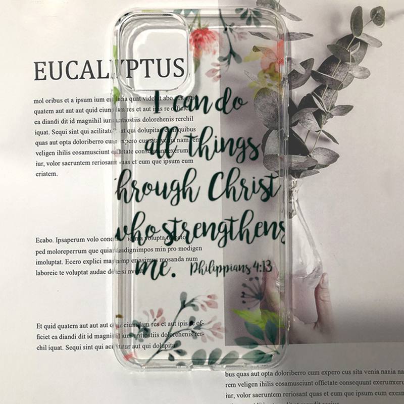 

Bible Verse Philippians Jesus Christ Christian Phone Case for iphone 13 11 12 pro XS MAX 8 7 6 6S Plus X 5S SE 2020 XR case iphone 5 5s SE