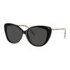 Burberry Cat Eye Sunglasses With Mirror Leg Pattern Men Sunglasses Black BE4407385387