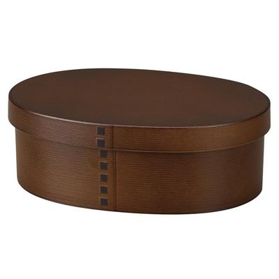 Mitani Yamanaka Lacquerware (Mitani) Oval Single-Tier Lunch Box (with Divider) BR M17965-1