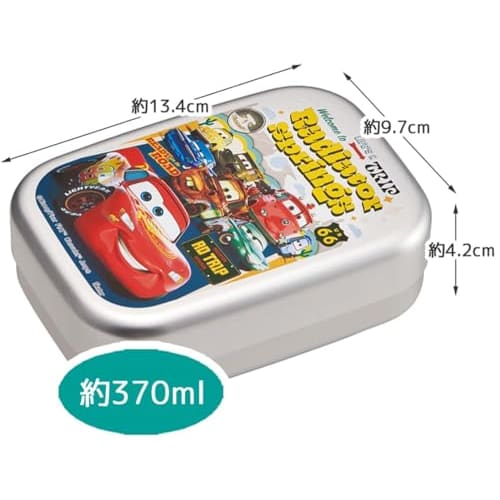 Skater Bento Box 370ml Aluminum Disney Cars 24 Aluminum Warm Ware Compatible for Children Made in Japan ALB5NV-A