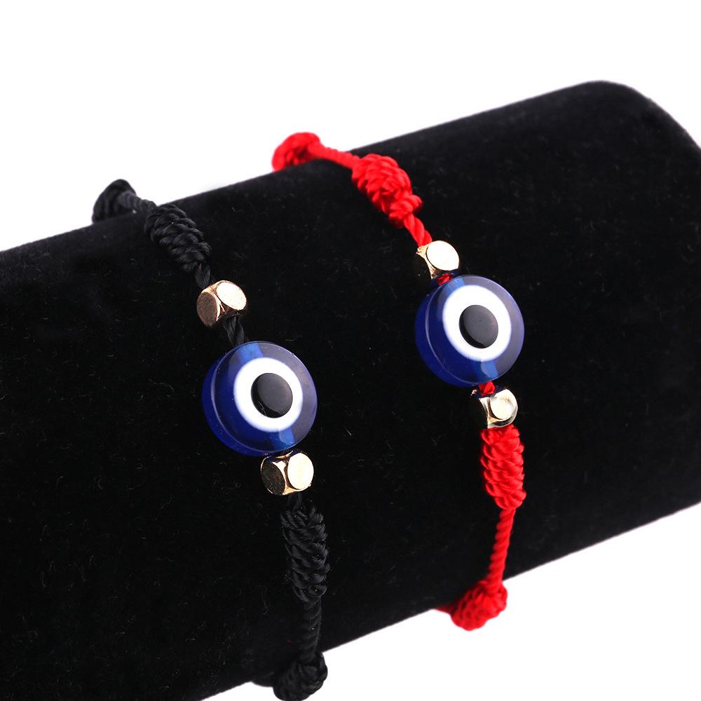New Seven-Knot Lucky Red Rope Bracelet with Evil Eye – Handwoven and Trendy