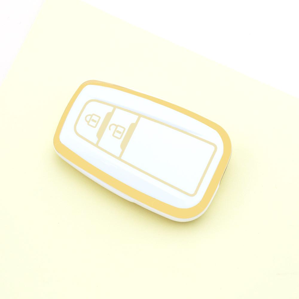 2 Tasten TPU Autoschlüsselhülle Vollständige Abdeckung Keyless Für Toyota Prius Camry Corolla CHR C-HR RAV4 Land Cruiser Prado Hülle Schlüsselanhänger Halter Zubehör