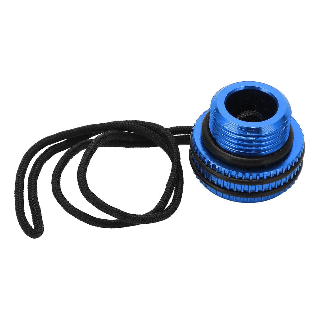 Scuba Diving Tank Valve Dust Plug Cap Protector Cover Dive DIN Tank Cover with CordBlue