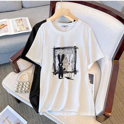 Women's Plus Size Retro Short Sleeve T-Shirt Loose Summer Tops