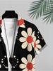 Men'S Casual Shirt, Mixed Colors, Multiple Specifications Available, Polyester Material, Daisy Pattern Short Sleeves, Beach Style, Stylish And