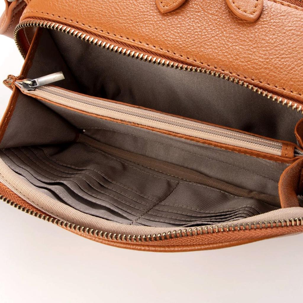 Cowhide box-shaped wallet shoulder bag