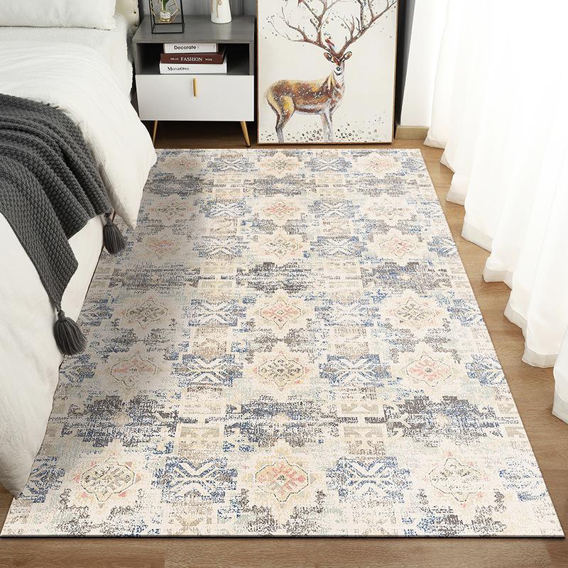 VIKAMA Bohemian Imitation Cashmere Carpet Home Decor Living Room End Table Full Floor Mat Soft Comfortable Bedroom Bed Rug