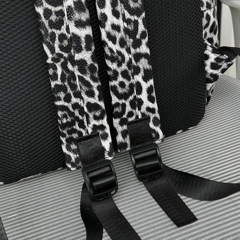 Leopard Print Backpack Women's Travel Casual Backpack Student Schoolbag