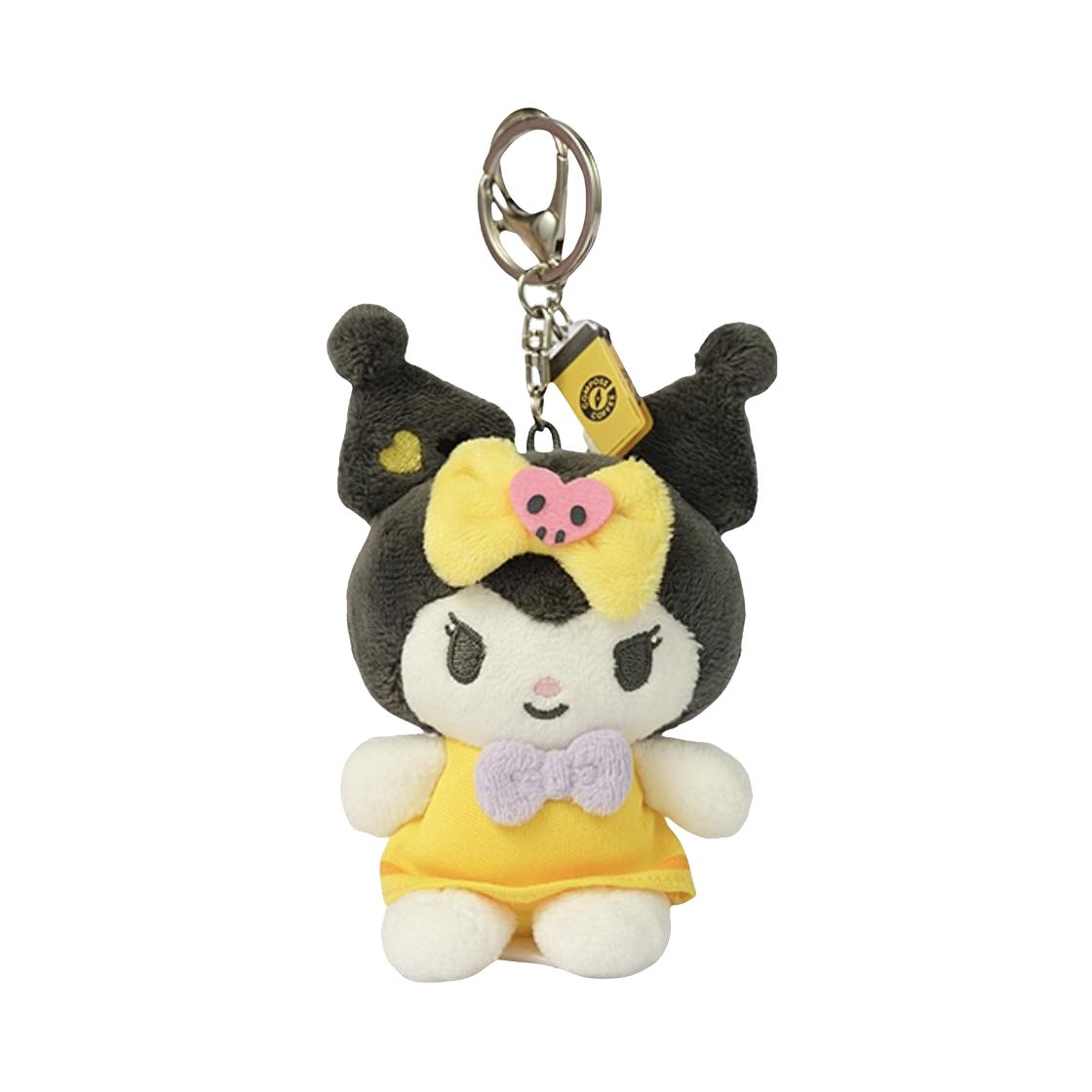 Sanrio x Compose Coffee Sanrio Characters Plush Keyring Kuromi Black ONE SIZE