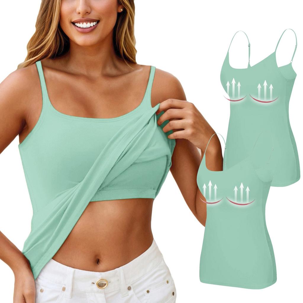 2PC Women's Camisole With Bottom And Chest Pad, Sexy Oversized Underwear With Chest Pad
