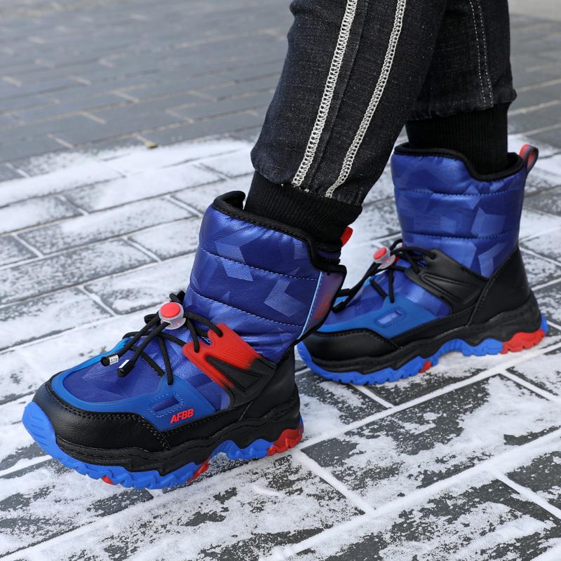 Детская зимняя противоскользящая износостойкая и мягкая теплая спортивная обувь с высоким — фото 21