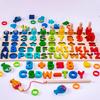 Kids Educational Montessori Math Toys Wooden Puzzle Sorting Numbers Magnetic Fishing Game For Toddler Early Study
