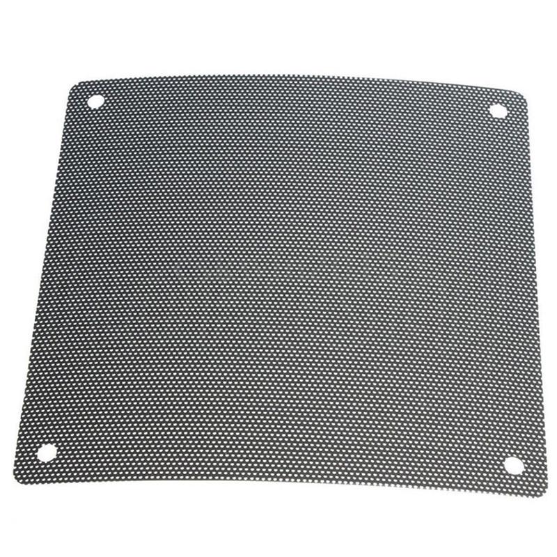 5Pcs 120Mm Cuttable Black Pvc Pc Fan Dust Filter Dustproof Case Computer Mesh