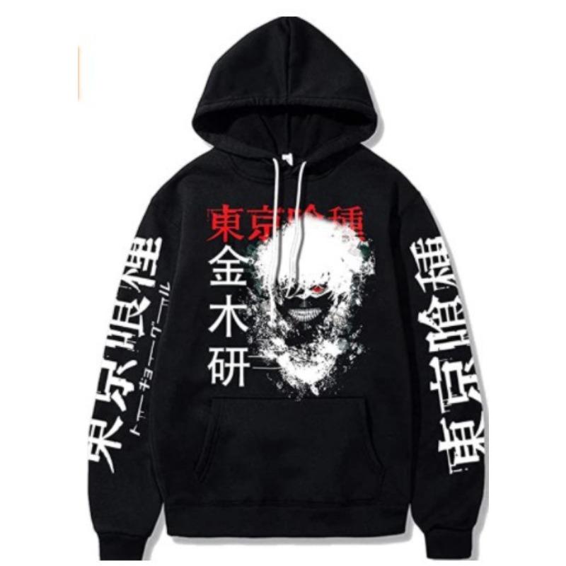 Animazione Giapponese Felpe con Cappuccio Kaneki Ken Uomo Moda Manica Lunga Felpe Donna Casual Streetwear Harajuku Sudaderas