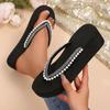 Fashion Fashion Women Flip Flops Patchwork Clip-Toe Wedges Ladies Slippers Summer Women Shoes Outdoor Non-Slip Slides Sandalias De Mujer