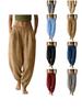 2025 European & American Style Women's High Waist Cotton Linen Wide Leg Yoga Pants