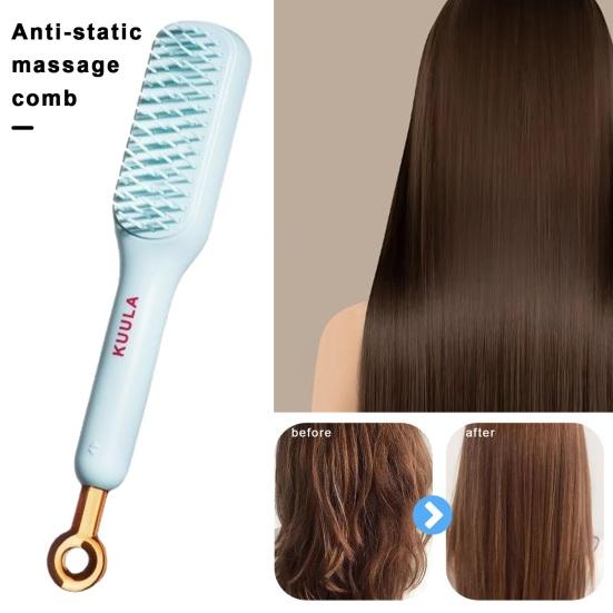 Telescopic Massage Comb Self-Cleaning Anti-Static One-Pull Comb Brush Swivel Portable Clean Retractable Shaping Massage Hairbrush