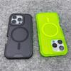 Neongarbener Stoßfänger für MagSafe Handyhülle für iPhone 17 16 Pro Max 14 15 Plus 13 11 12 Kabelloses Laden Mattierte Armor Hülle