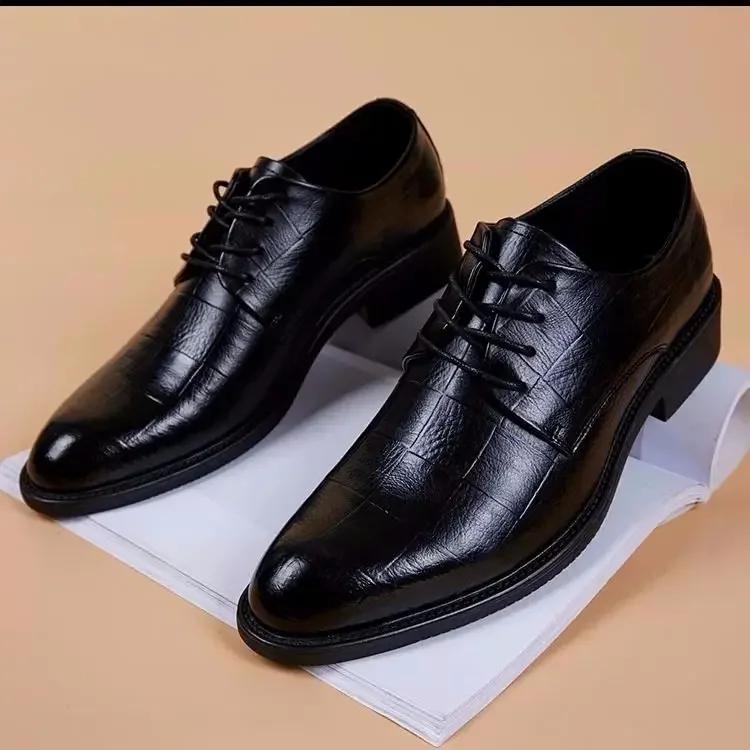 

Men s Dress Party Shoes Black Suit Shoes Talian Leather Hombre Formal Shoes Men Office Sapato Social Masculino 37