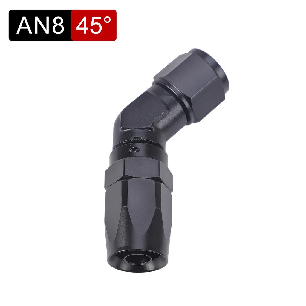 Black 45 Degree 90 Degree Aluminum AN4 AN6 AN8 AN10 Forged Type Swivel Hose End Fitting Adapter For Car CPE Oil Cooler Fuel Line