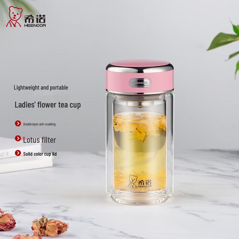 Xinuo Double-layer Tea Separation Glass Cup